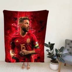 Sergio Ramos Professional Spanish Footballer Fleece Blanket
