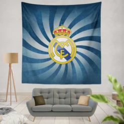 Soccer Ball Real Madrid Logo Tapestry