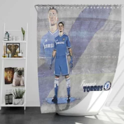 Spanish Football Player Fernando Torres Shower Curtain