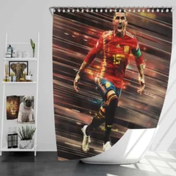 Spanish Soccer Player Sergio Ramos Shower Curtain