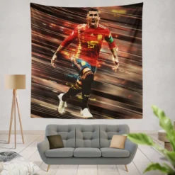 Spanish Soccer Player Sergio Ramos Tapestry