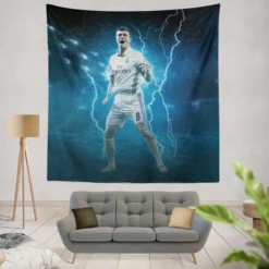Spirited Soccer Player Toni Kroos Tapestry