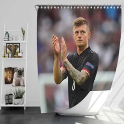 Sportive Football Player Toni Kroos Shower Curtain
