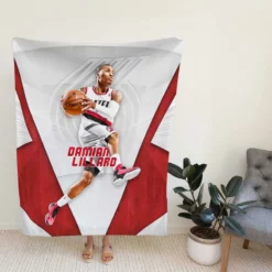 Strong NBA Basketball Player Damian Lillard Fleece Blanket