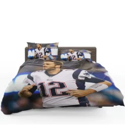 Strong NFL Player Tom Brady Patriots Bedding Set