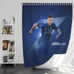 Supercoppa Cup Cristiano Ronaldo Shower Curtain