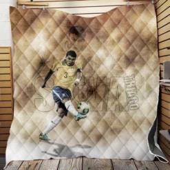 Thiago Silva Brazilian Footballer Quilt Blanket