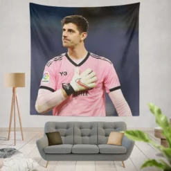 Thibaut Courtois Competitive UEFA Cup Tapestry