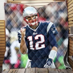 Tom Brady Patriots NFL Footballer Quilt Blanket