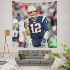 Tom Brady Patriots NFL Footballer Tapestry