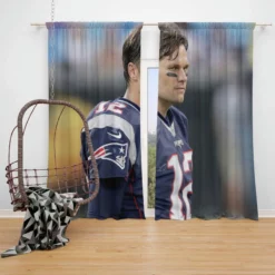 Tom Brady Patriots NFL Window Curtain