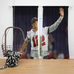 Tom Brady Tampa Bay Buccaneers Player Window Curtain