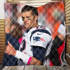 Tom Brady Thumbs Up NFL New England Patriots Quilt Blanket