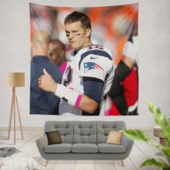 Tom Brady Thumbs Up NFL New England Patriots Tapestry