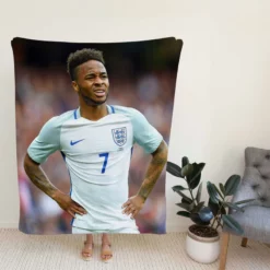Top Ranked England Football Raheem Sterling Fleece Blanket