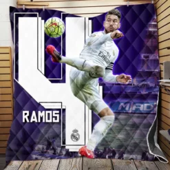 Top Ranked Footballer Sergio Ramos Quilt Blanket