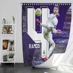 Top Ranked Footballer Sergio Ramos Shower Curtain