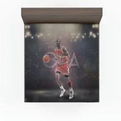 Top Ranked NBA Basketball Player Michael Jordan Fitted Sheet