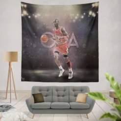 Top Ranked NBA Basketball Player Michael Jordan Tapestry