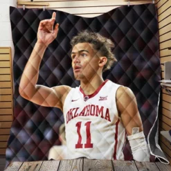 Trae Young Energetic NBA Player Quilt Blanket