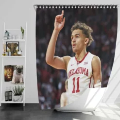 Trae Young Energetic NBA Player Shower Curtain