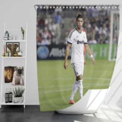 UEFA Champions League Player Cristiano Ronaldo Shower Curtain