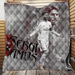 UEFA Champions League Player Sergio Ramos Quilt Blanket