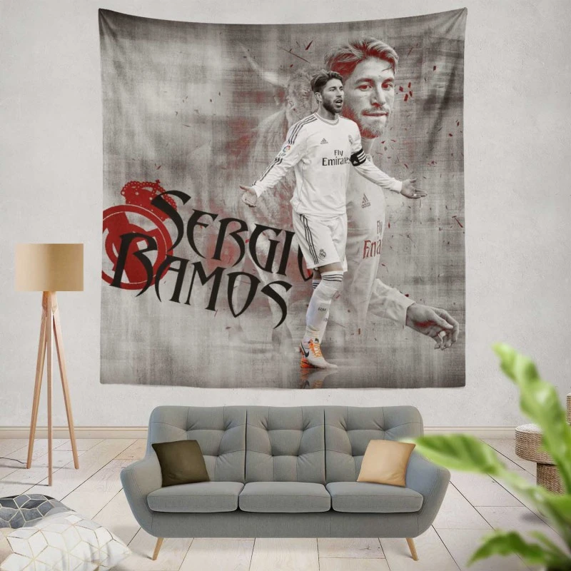 UEFA Champions League Player Sergio Ramos Tapestry
