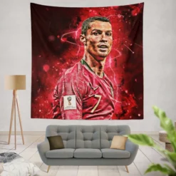 UEFA Euro Footballer Cristiano Ronaldo Tapestry
