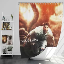 UEFA Super Cup Sergio Ramos Shower Curtain