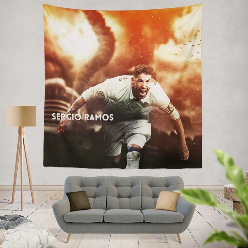 UEFA Super Cup Sergio Ramos Tapestry