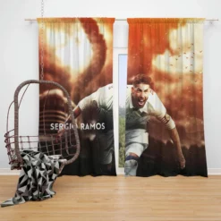 UEFA Super Cup Sergio Ramos Window Curtain