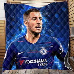 Ultimate Midfield Soccer Player Eden Hazard Quilt Blanket