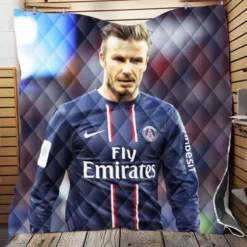Ultimate PSG Football Player David Beckham Quilt Blanket