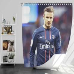 Ultimate PSG Football Player David Beckham Shower Curtain