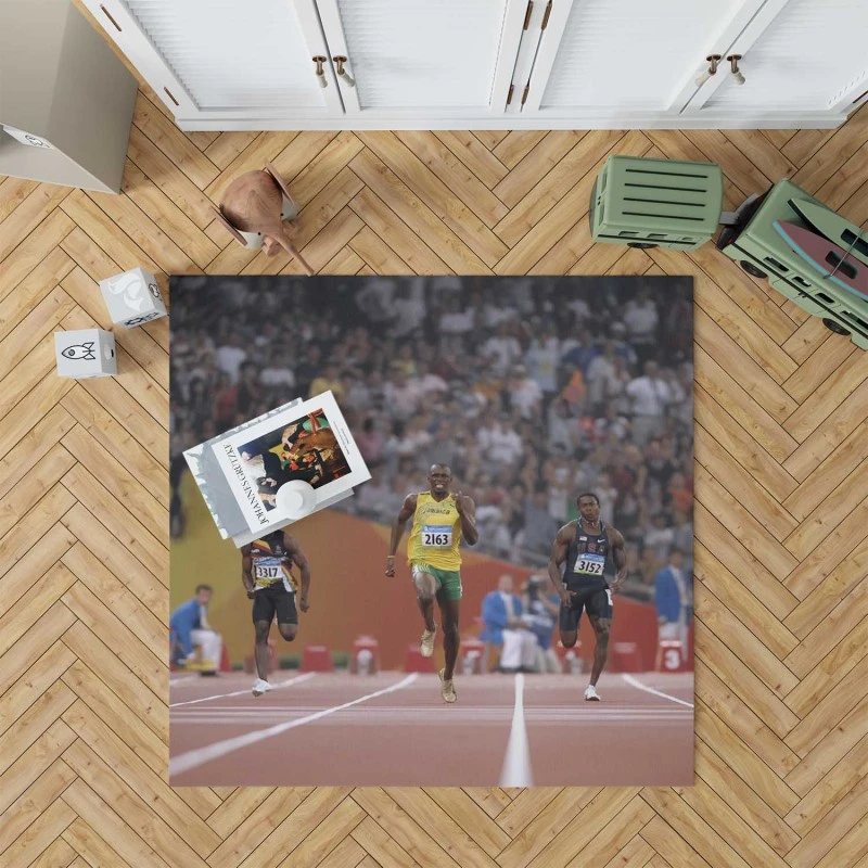 Usain Bolt Jamaican Greatest Sprinter Rug