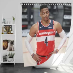 Washington Wizards Russell Westbrook NBA Shower Curtain