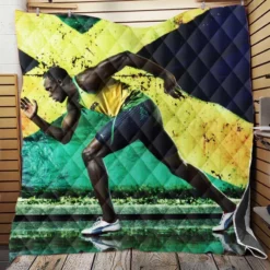 World Champion Usain Bolt Quilt Blanket