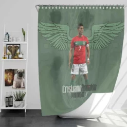 World Cup Portugal Player Cristiano Ronaldo Shower Curtain