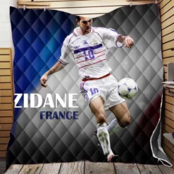 Zinedine Zidane France Football Player Quilt Blanket