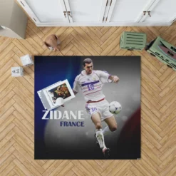 Zinedine Zidane France Football Player Rug