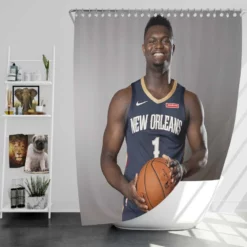 Zion Williamson Popular NBA New Orleans Player Shower Curtain