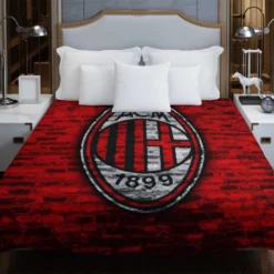 AC Milan Brick Design Football Club Logo Duvet Cover