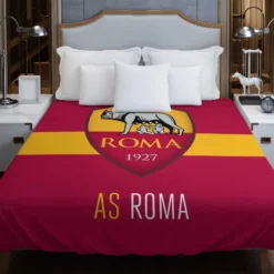 AS Roma Football Club Logo in Italy Duvet Cover