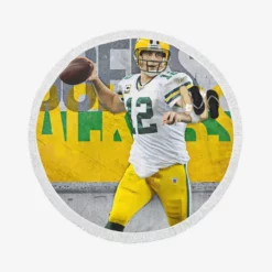 Aaron Rodgers NFL Green Bay Packers Club Round Beach Towel