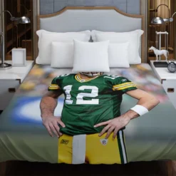 Aaron Rodgers Popular NFL Player Duvet Cover