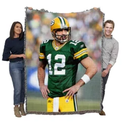 Aaron Rodgers Popular NFL Player Woven Blanket