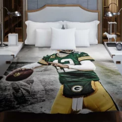 Aaron Rodgers Top Ranked NFL Player Duvet Cover