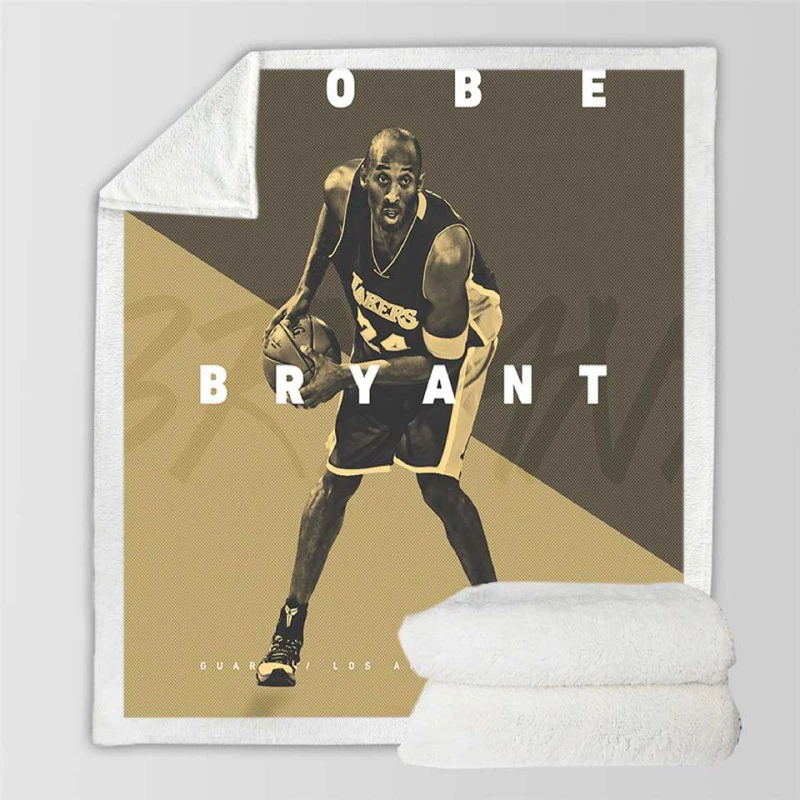 Active NBA Basketball Player Kobe Bryant Sherpa Fleece Blanket