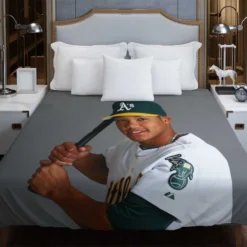 Addison Russell American Professional Baseball Player Duvet Cover